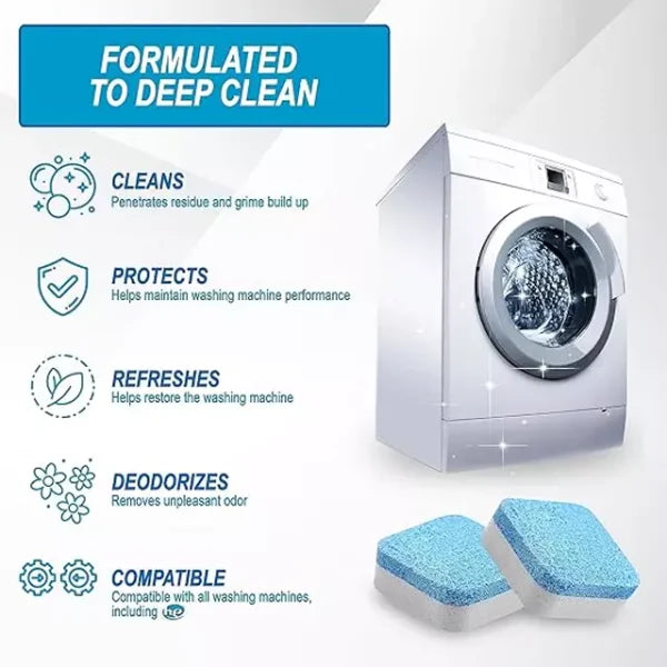 Qianhui Washing Machine Tank Cleaner Tablet – 12 Pcs | Easy Life Plus