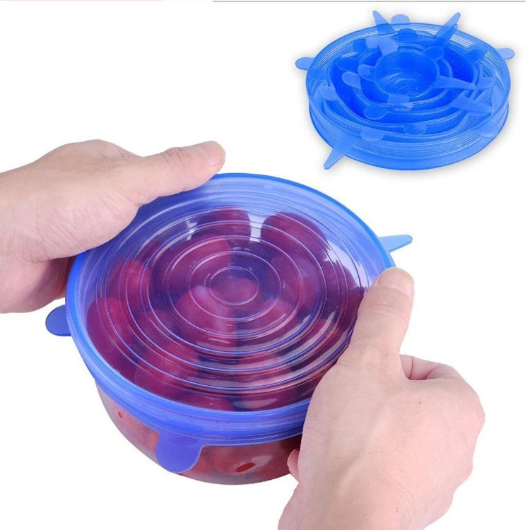 6 Pcs Silicone Stretch Lids Set | Reusable Food Covers | Easy Life Plus