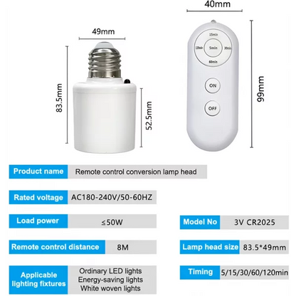 Smart Wireless Remote Control Lamp Holder | Easy Life Plus