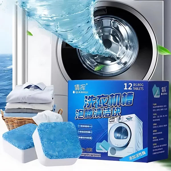Qianhui Washing Machine Tank Cleaner Tablet – 12 Pcs | Easy Life Plus