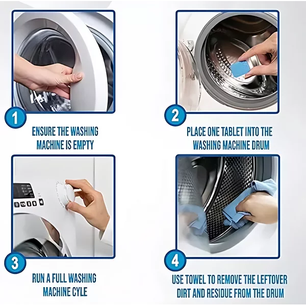 Qianhui Washing Machine Tank Cleaner Tablet – 12 Pcs | Easy Life Plus